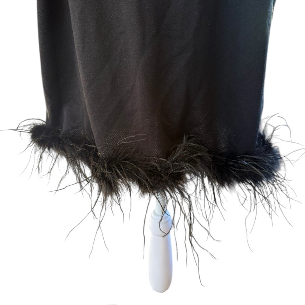 Women’s Fashion Nova Piper Feather Mini black dress NWT Size XL - Picture 6 of 14